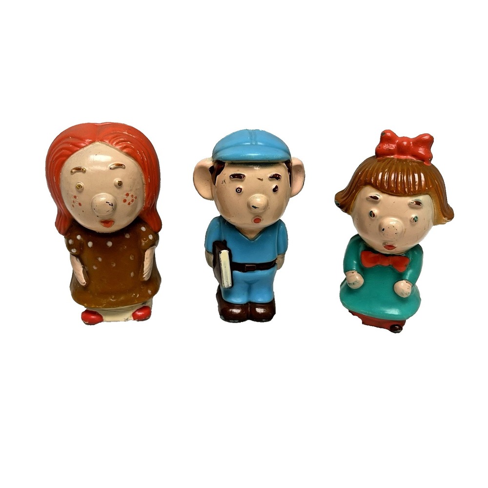 Vintage Buddy L School‎ Bus People, Replacement Lot Of 3, Made in Hong Kong